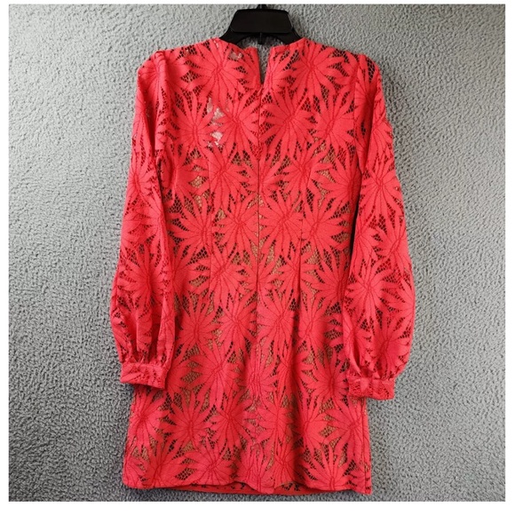 MICHAEL MICHAEL KORS Palm Lace Mini Dress - Sangria - size 0 - Picture 10 of 13